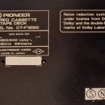Pioneer - CT-F1250
